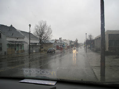 Rain on the windshield